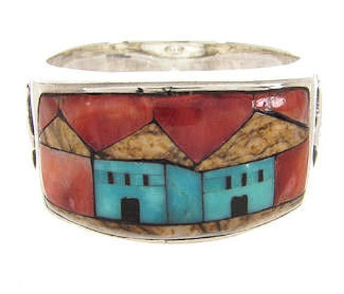 Multicolor Jewelry Native American Design Ring Size 11-1/2 YS67180